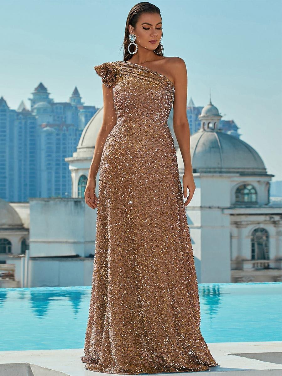 فستان مناسبات اعراس بكتف واحد - Image 11